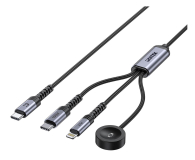 Unitek Kabel 3w1 USB-C  Lightning  Apple Watch PD 100W 480Mbps 1,2m - 1576038 - zdjęcie 3